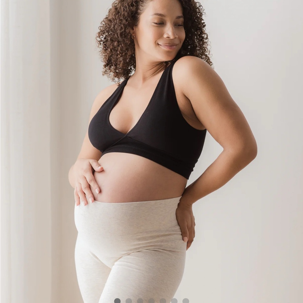 Kindred Bravely Cream Maternity Athletic Shorts - Picture 2 of 8